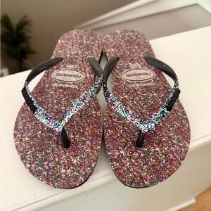 Havaianas Multicolor Glitter Flip Flops
